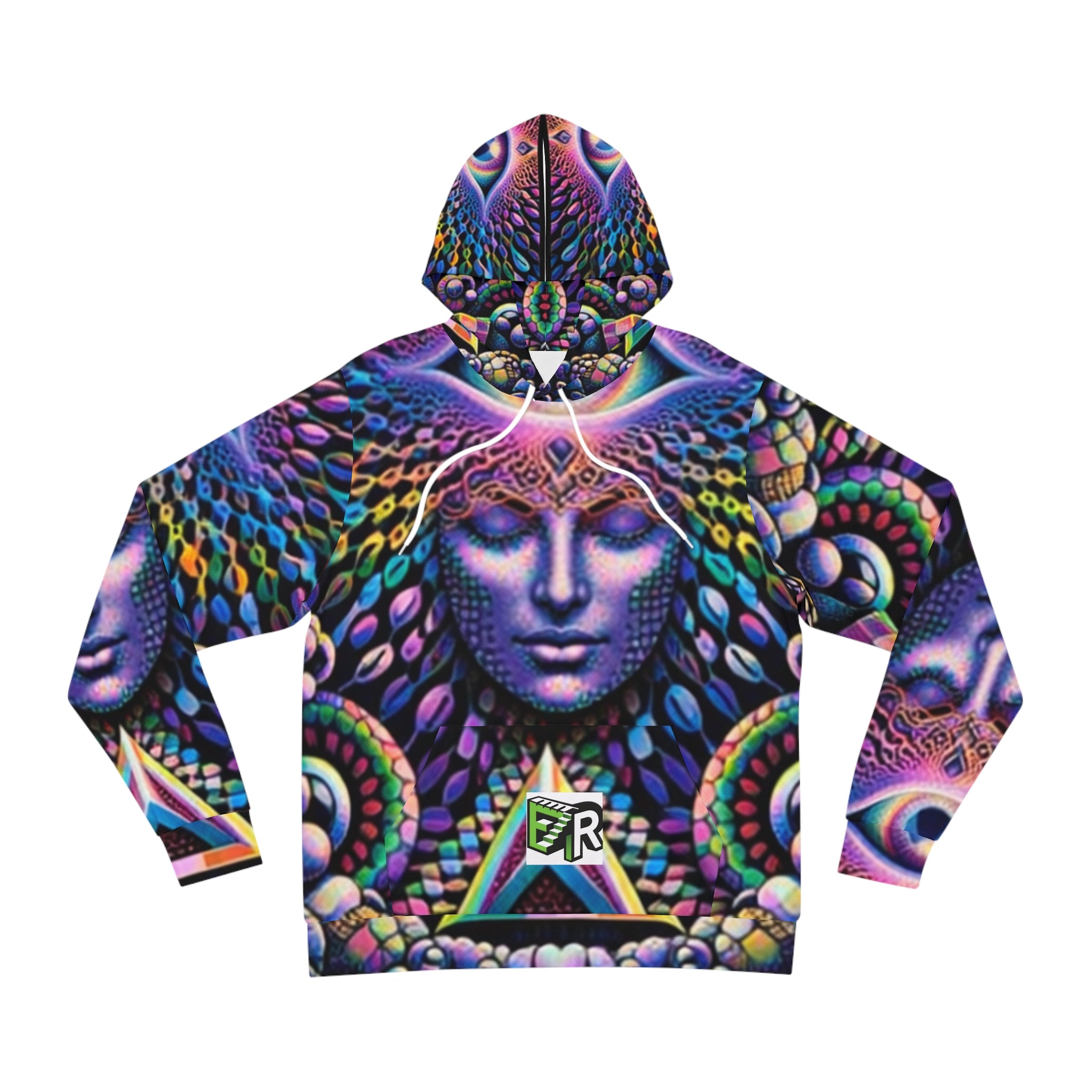 Psychedelic Third Eye Hoodie — Vibrant Spiritual All-Over Print