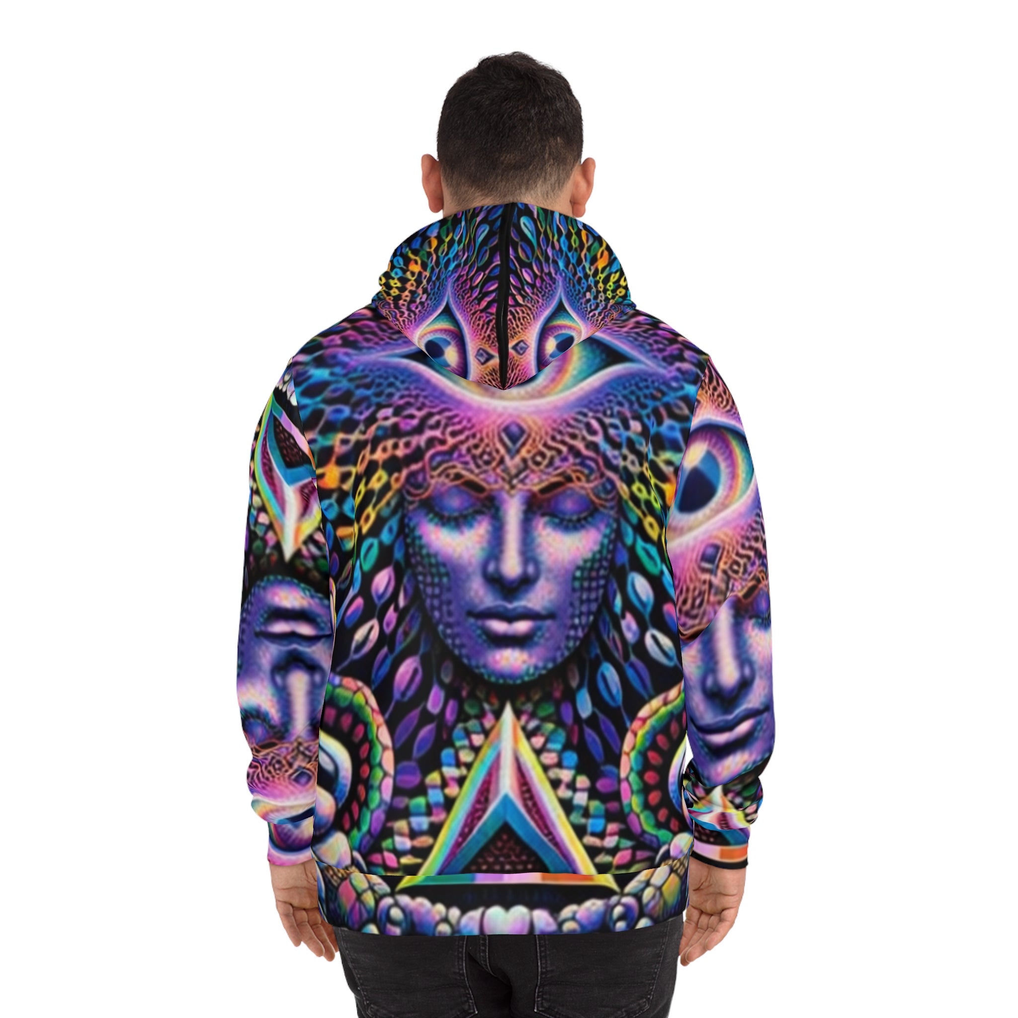 Psychedelic Third Eye Hoodie — Vibrant Spiritual All-Over Print