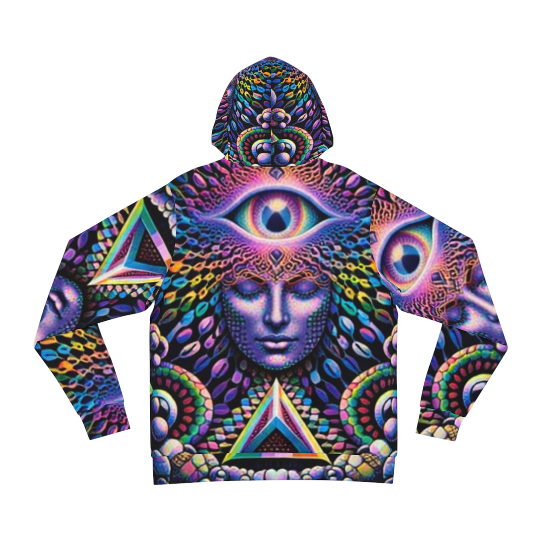 Psychedelic Third Eye Hoodie — Vibrant Spiritual All-Over Print